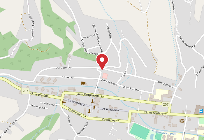 Mapa – SUPERDENT Aleksandrovac, Omladinska bb